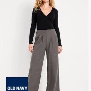 Old Navy Women's Charcoal Wide-Leg Pants